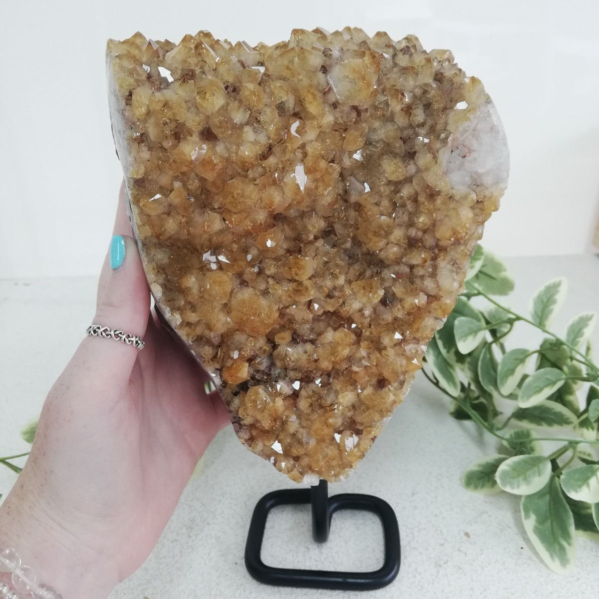 Citrine Cluster On Stand - 07 Citrine Cluster On Stand - 07